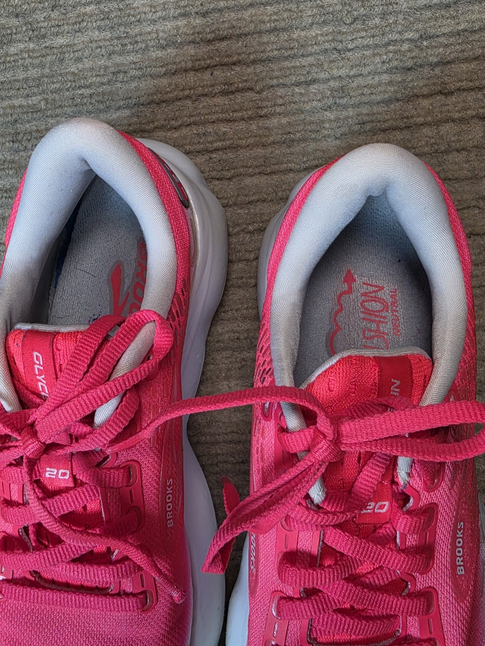 Brooks Glycerin 20 Running Shoes Women's 8.5 Diva Pink White 1203691B672 - Picture 5 of 9
